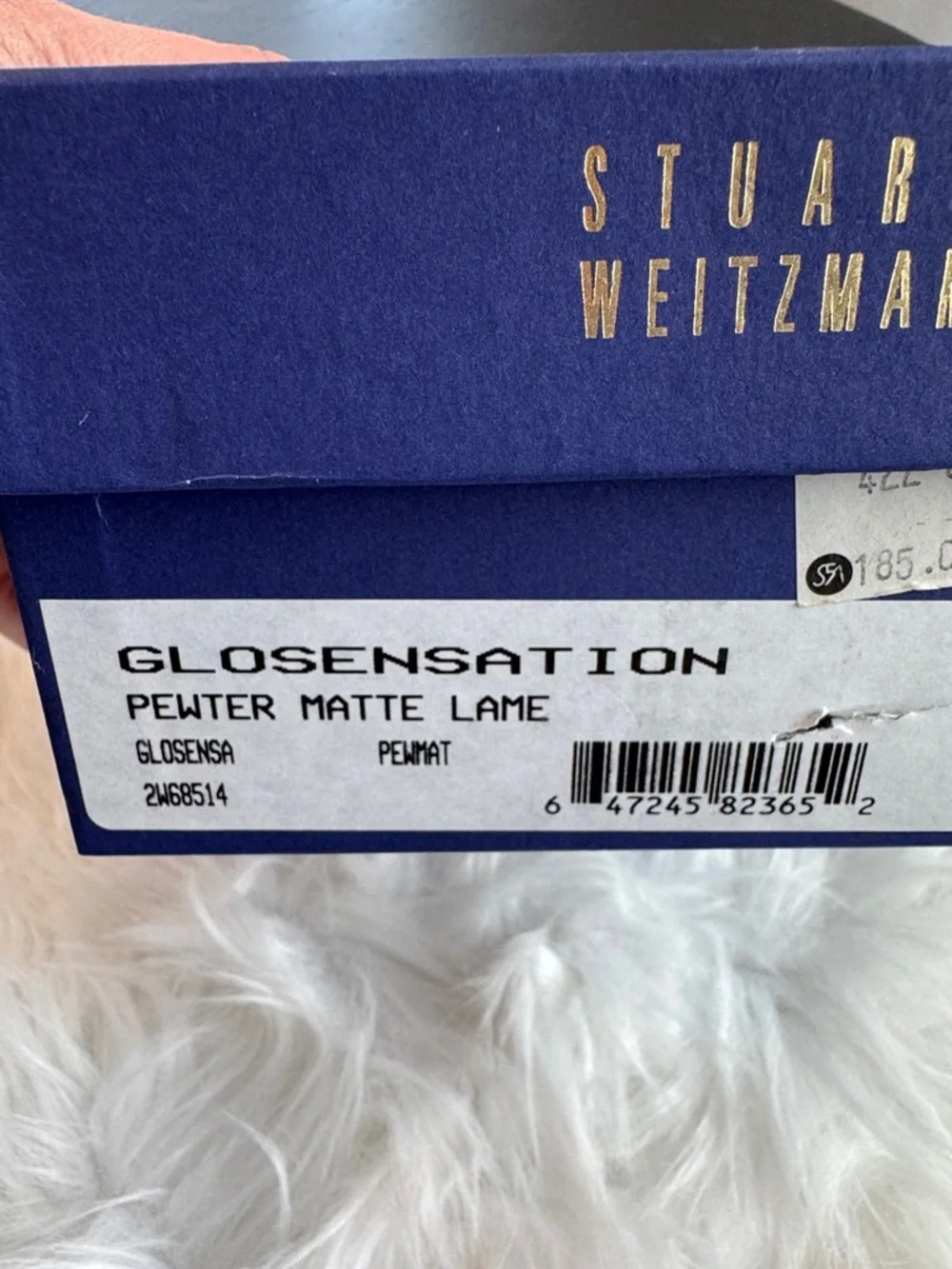 Stuart Weitzman “Glosensation” Pewter Matte Lame Wedge Sandals size 9 - Picture 14 of 15